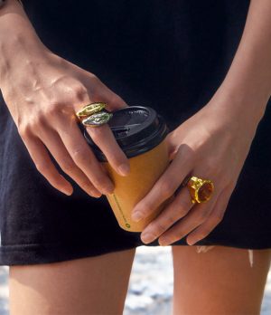 anillos-cafe Gotas bicolor